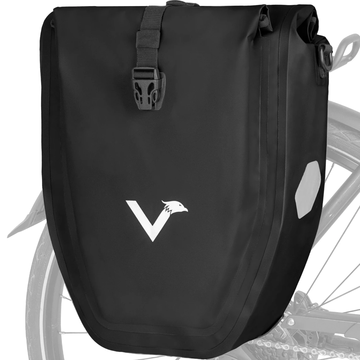 Valkental Bike Bag Gepäckträgertasche, Black - 32l Volumen