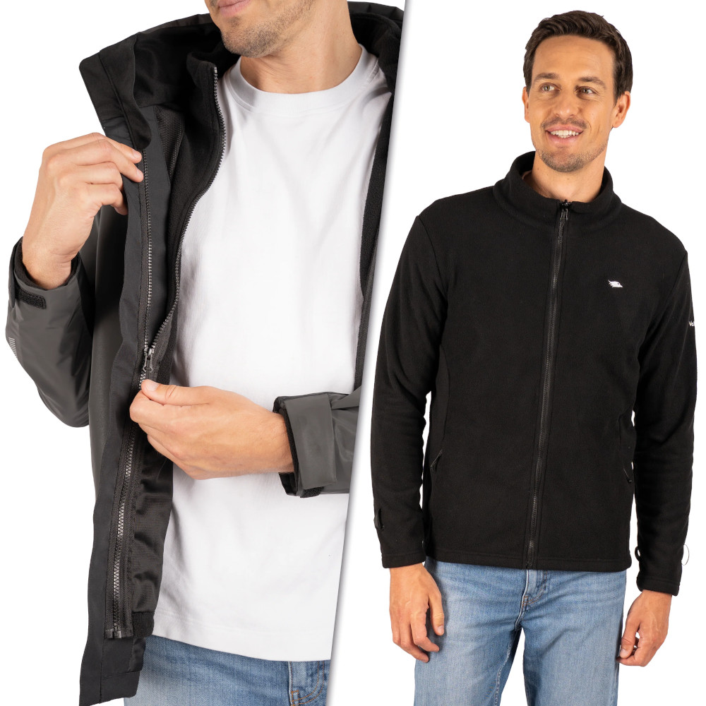 Valkental 3in1 Smart Jacket, Wasserdichte Jacke - mit Fleece, Herren, Reflective/Black, L