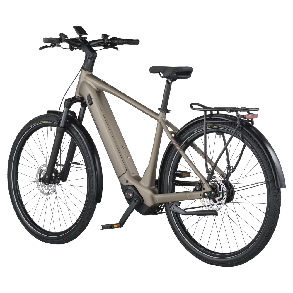 Bergamont E-Horizon Tour 20 Belt, Diamant, XXL - 600WH, Freilauf, warm silver, 28"