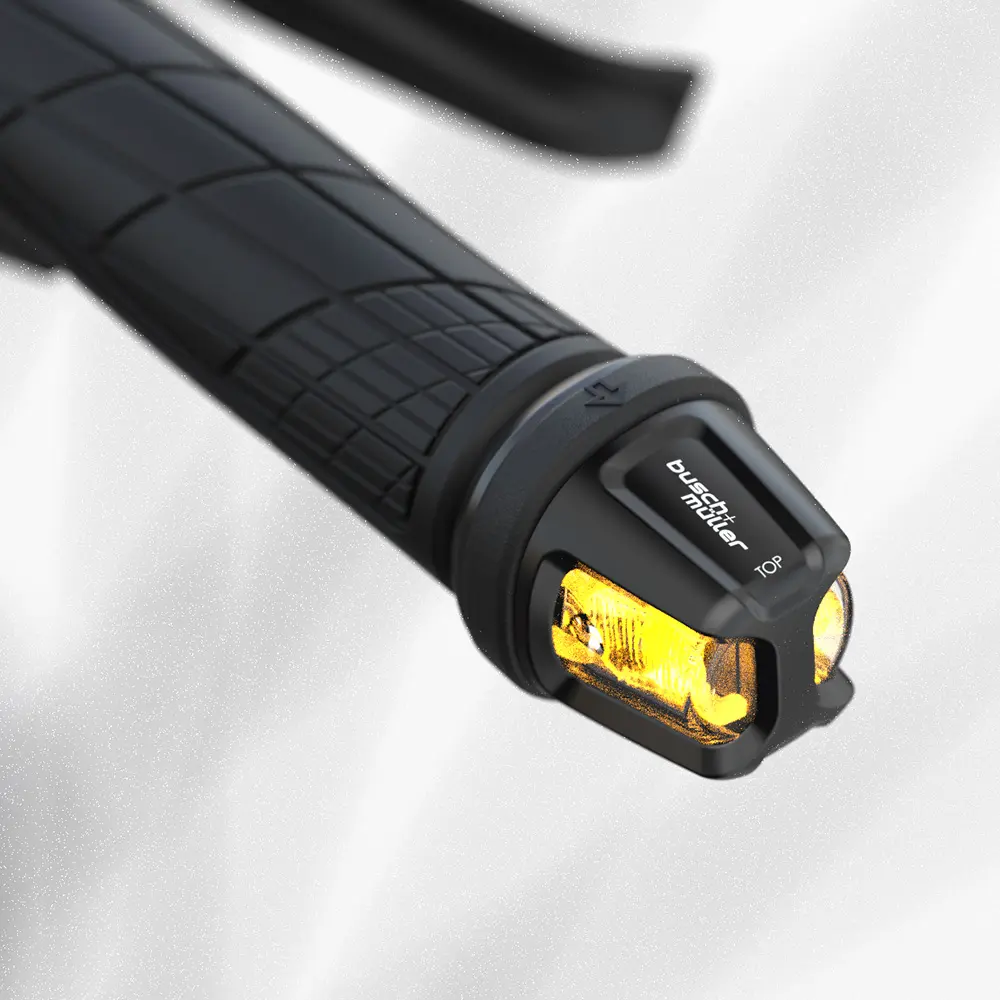 Busch & Müller Blinker Turntec T2, Akku - E-Bike & Fahrrad, im Lenker max Winkel 20°