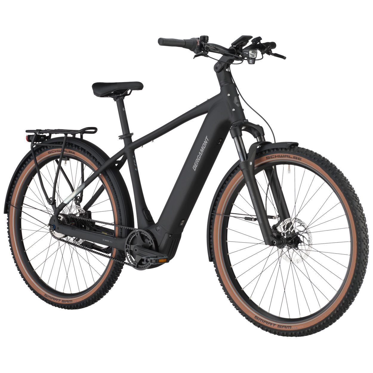Bergamont E-Horizon SUV 20 Belt, Diamant, M - 600WH, Freilauf, black matt, 28"