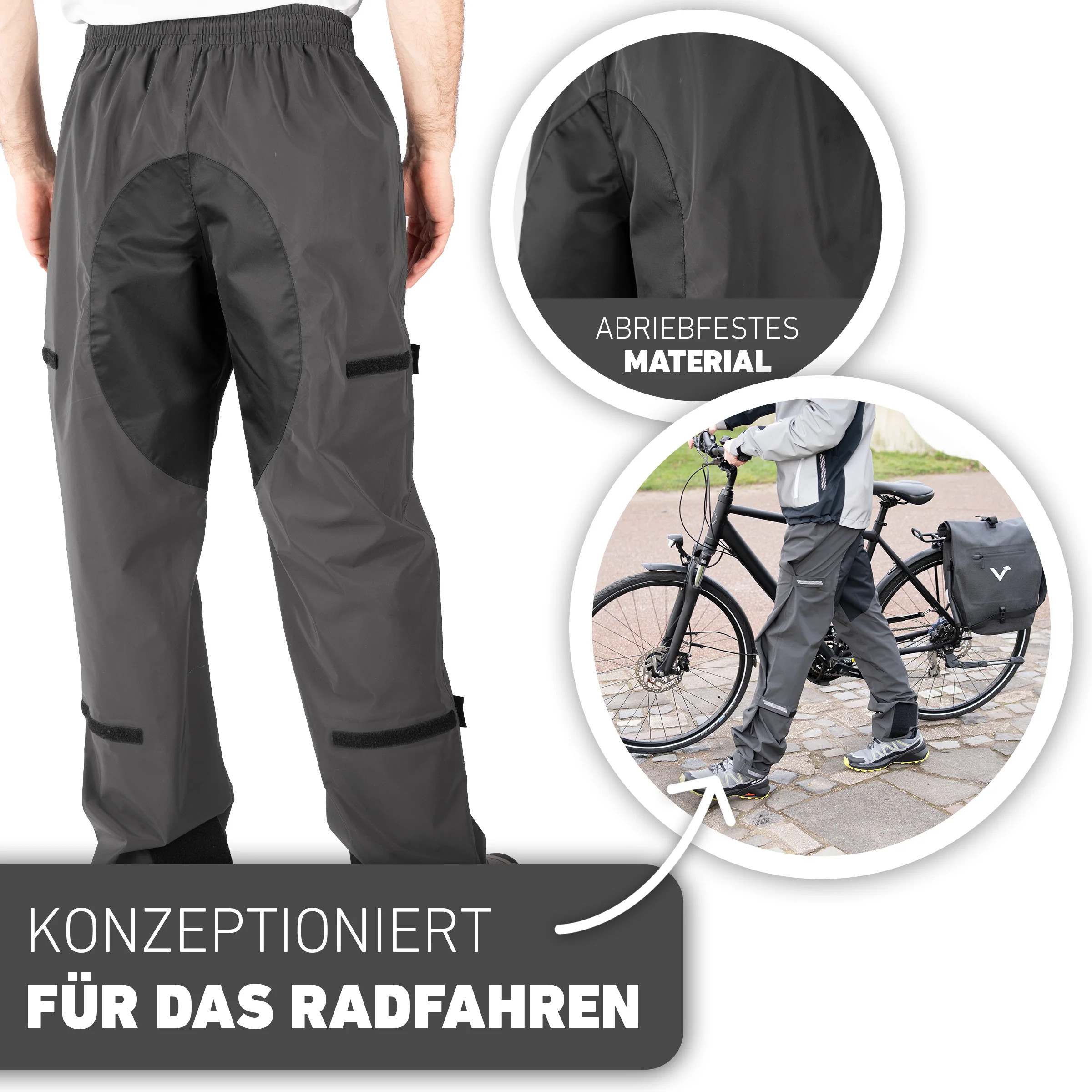 Valkental Ultimate Bike Pant Unisex - Reflektierend & Wasserdicht, L