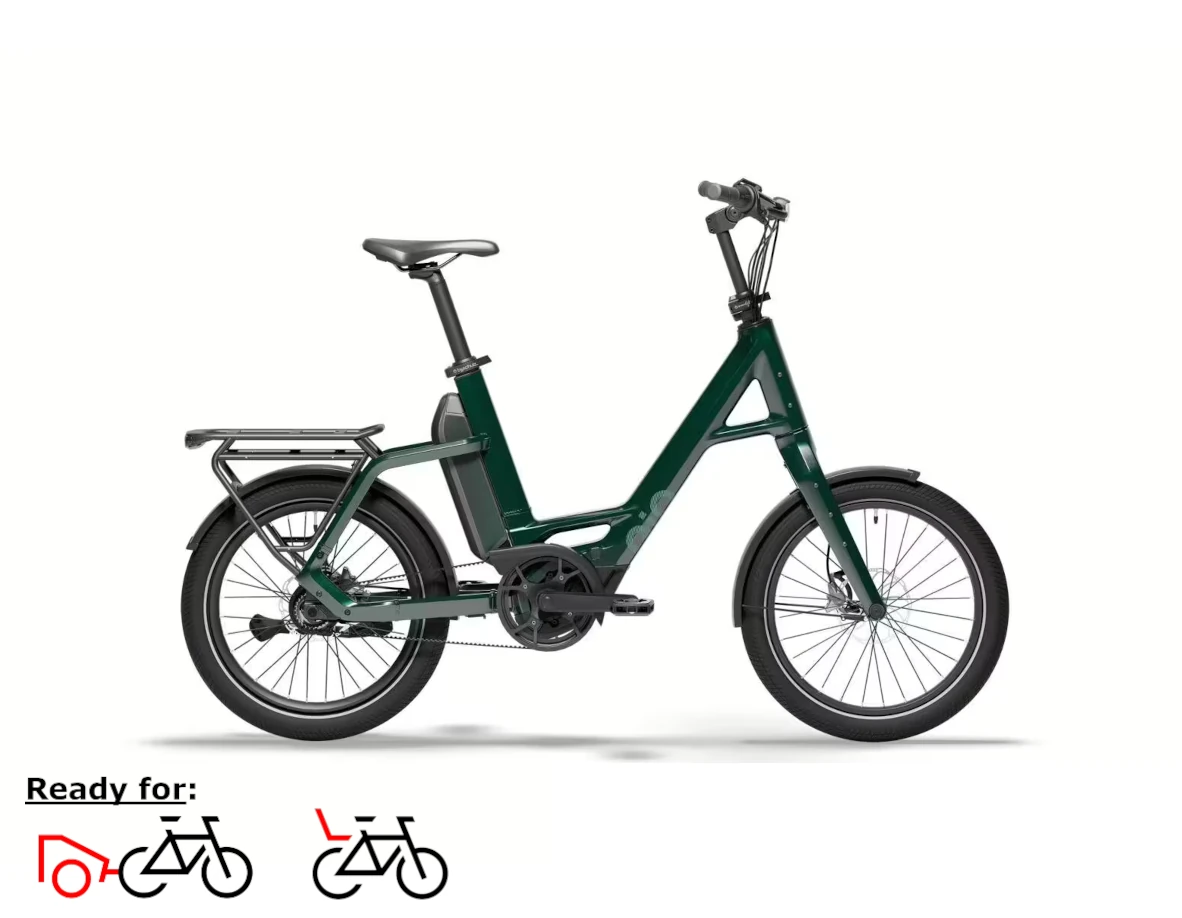 QIO Compact P5, unisex - 545WH, Freilauf, forest green, 20"