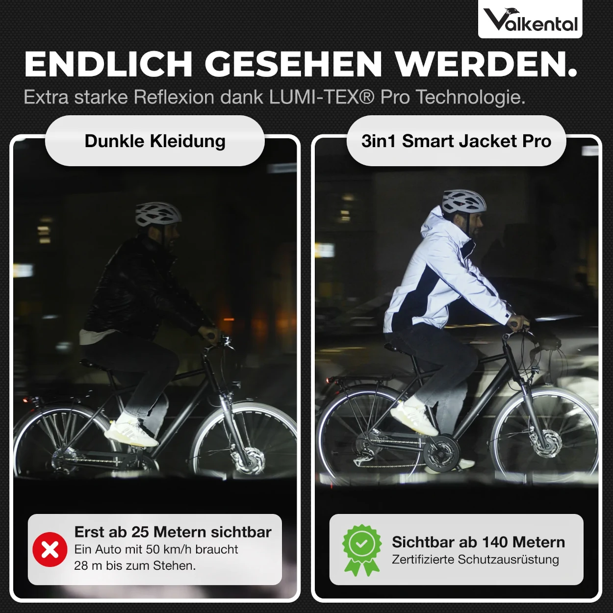 Valkental 3in1 Smart Jacket, Wasserdichte Jacke - mit Fleece, Damen, Reflective/Grau, 2XL