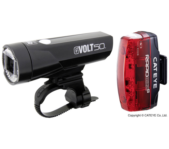 CatEye Beleuchtungskit GVolt 50 + Micro G - SET GVOLT50/MICRO RAPID HL-EL550GRC/TL-LD620G