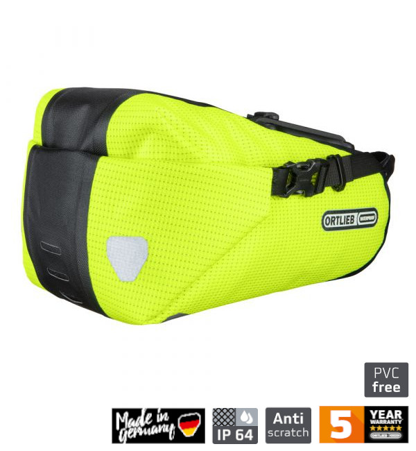 Ortlieb Saddle-Bag Two High Visibility 4,1 L - neon yellow-black reflectiv, Satteltasche