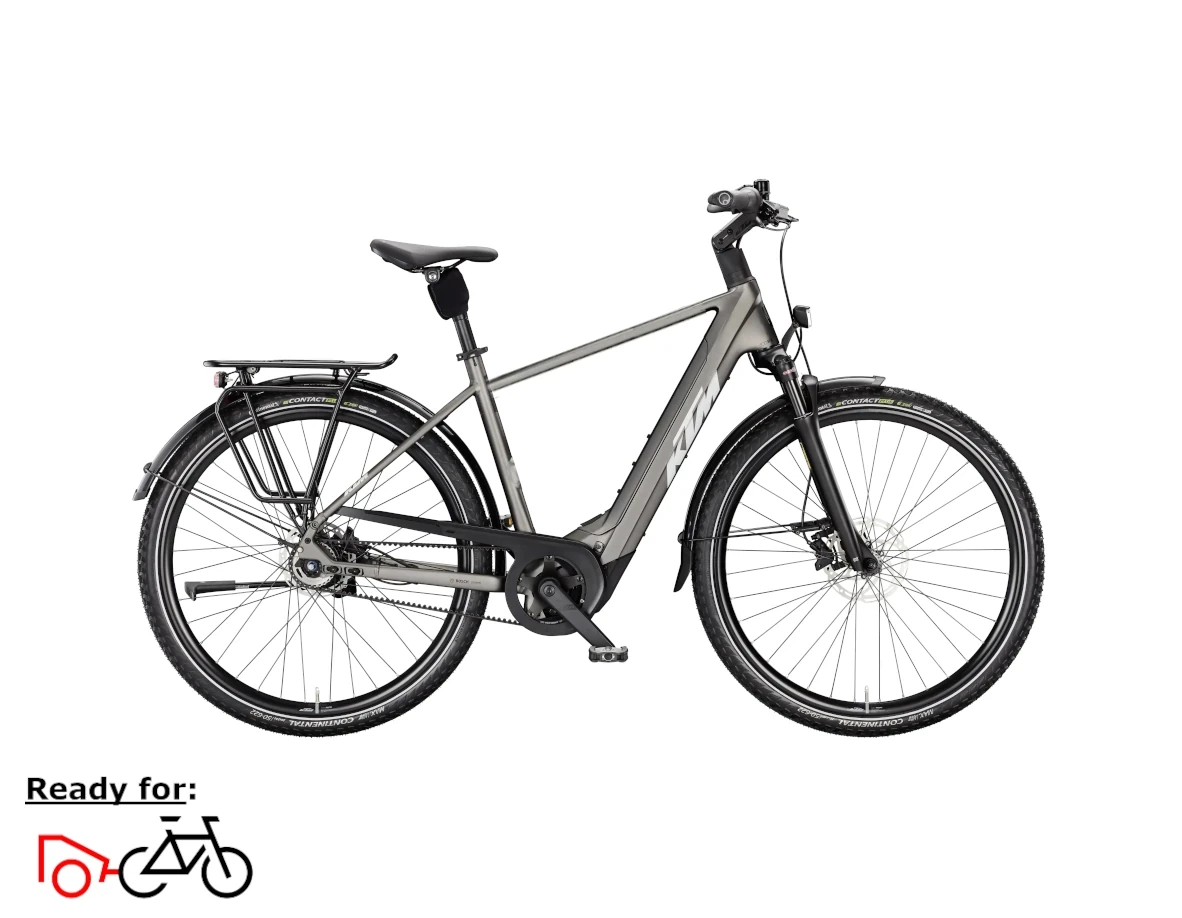 KTM Macina City PX 830 Belt, Diamant, S46 - 800Wh, Freilauf, machine grey matt, 28"