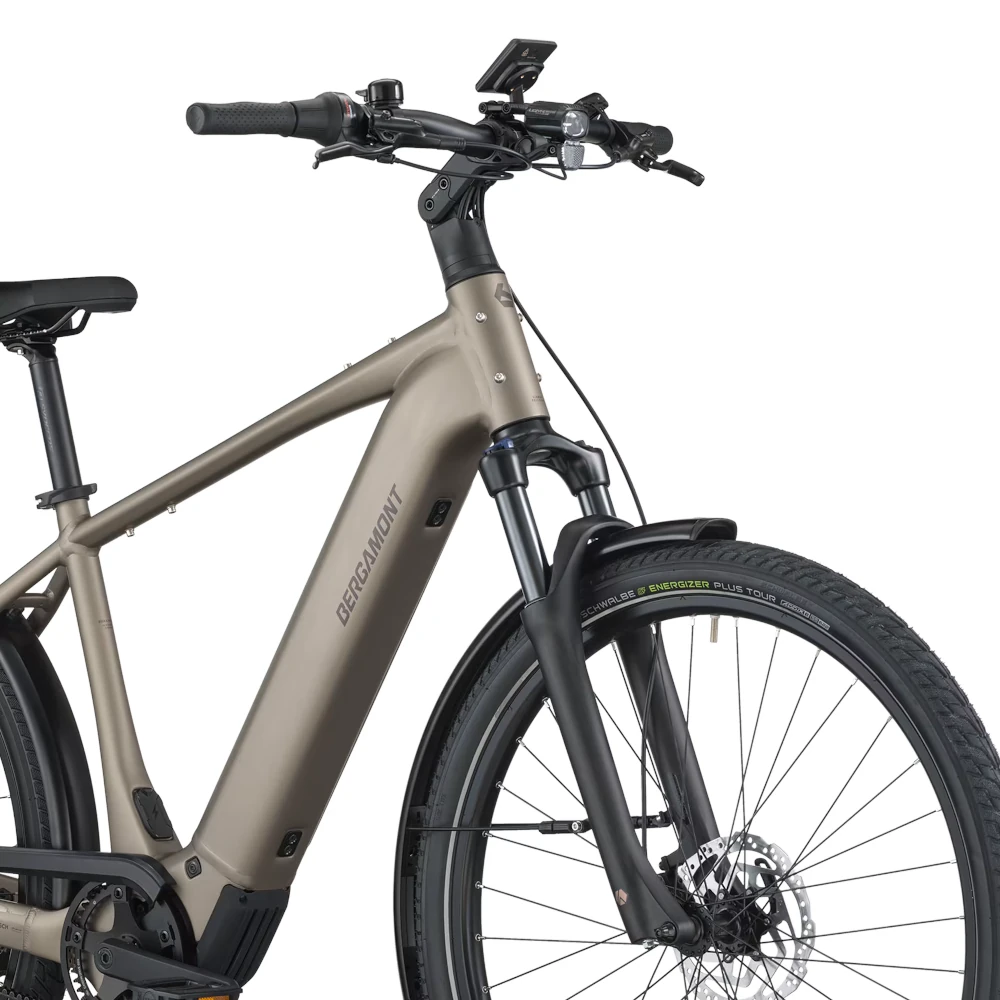Bergamont E-Horizon Tour 20 Belt, Diamant, XXL - 600WH, Freilauf, warm silver, 28"