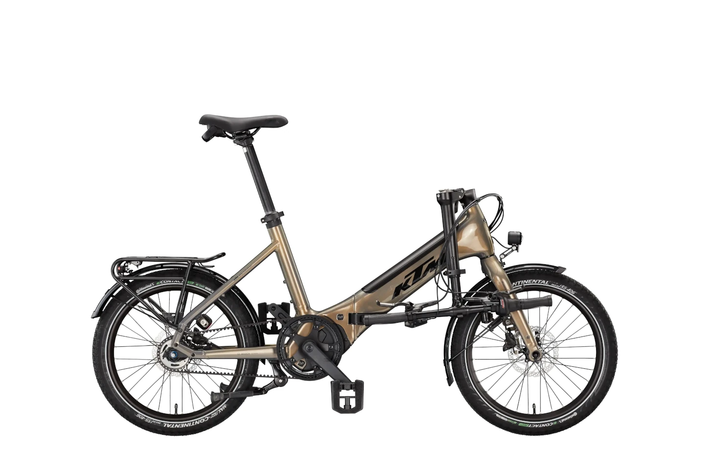 KTM Macina Fold 20, Unisex, Riemen - 500Wh, Freilauf, olive pearl (black), 20"