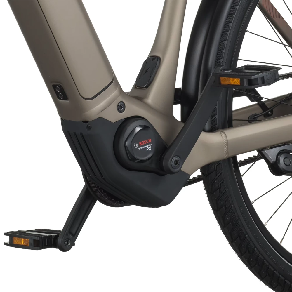 Bergamont E-Horizon Tour 20 Belt, Diamant, XXL - 600WH, Freilauf, warm silver, 28"