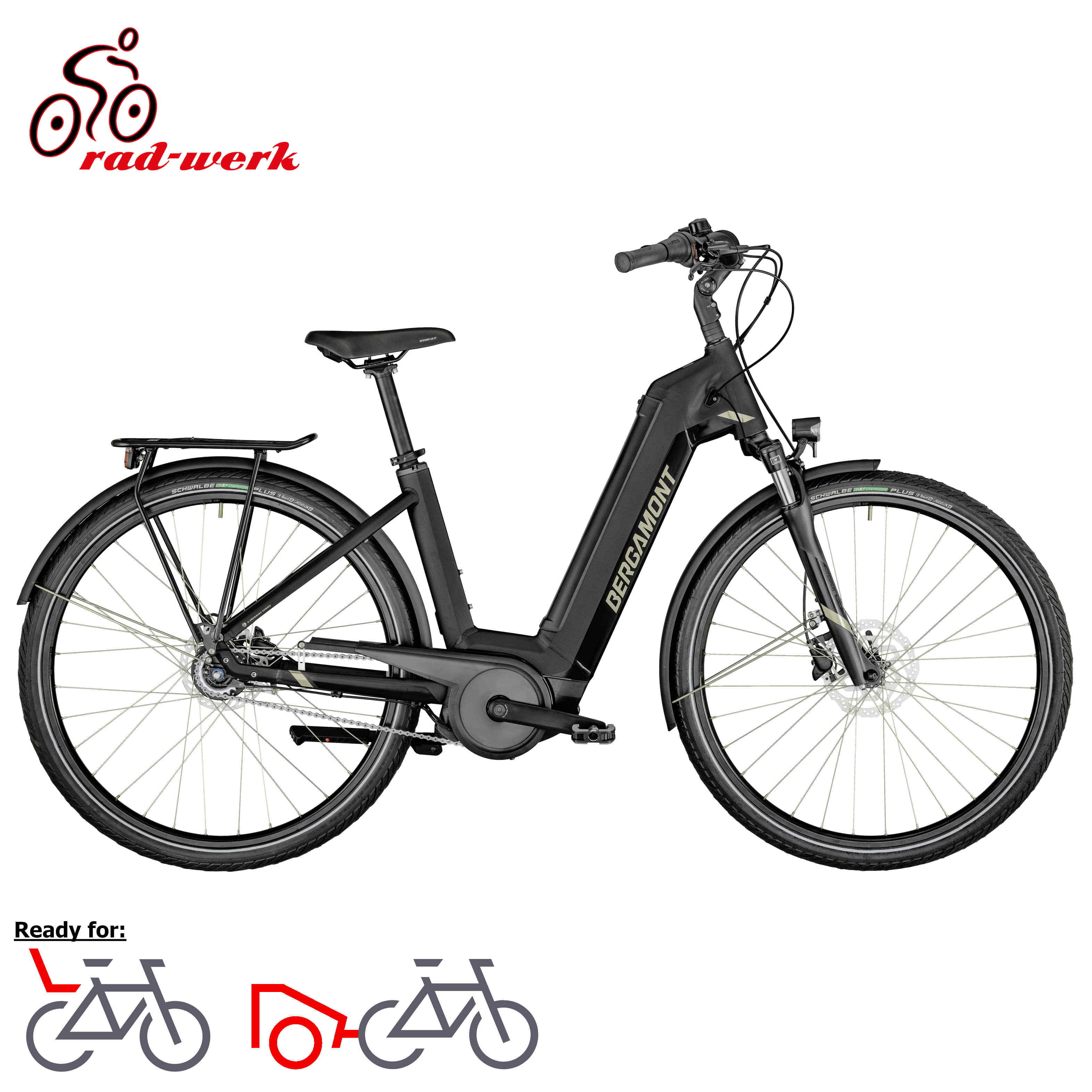 Bergamont Bike E-Horizon N8 CB 500, Wave, XL56 - 500WH, Rücktritt, Black, 28", MJ2022