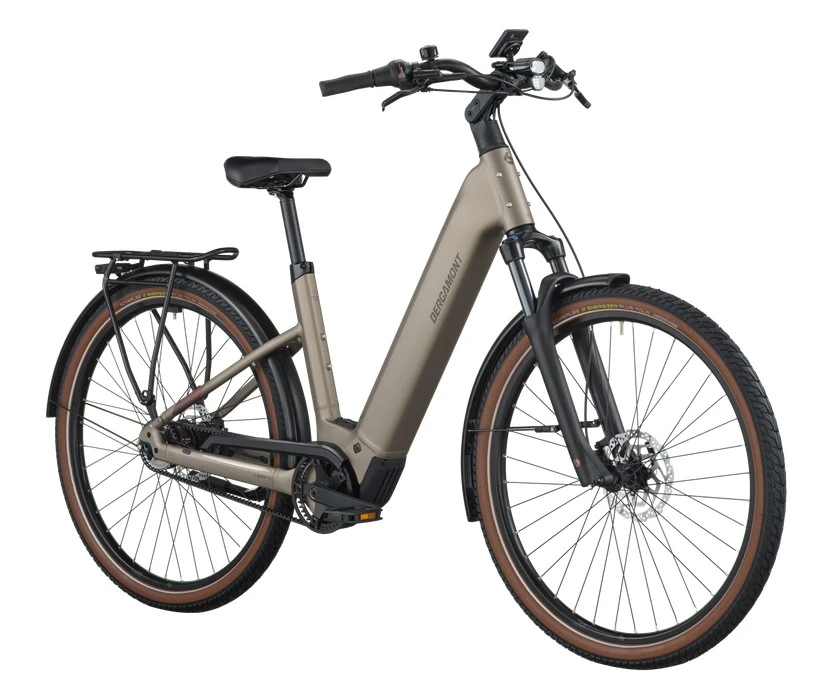 Bergamont E-Horizon Tour 20 Belt, Wave, L - 600WH, Freilauf, warm silver, 28"