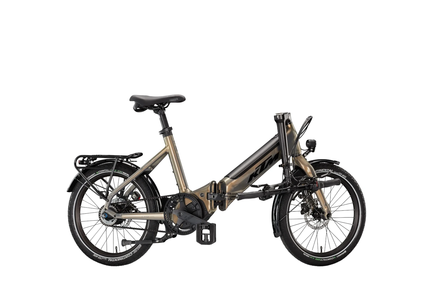 KTM Macina Fold 20, Unisex, Riemen - 500Wh, Freilauf, olive pearl (black), 20"