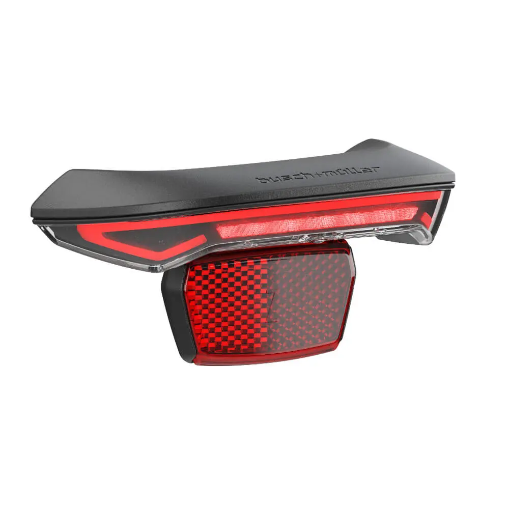 Busch + Müller Rücklicht "Kite E Brex" - mit Bremslicht & Notbremsfunktion, 6-48 V DC