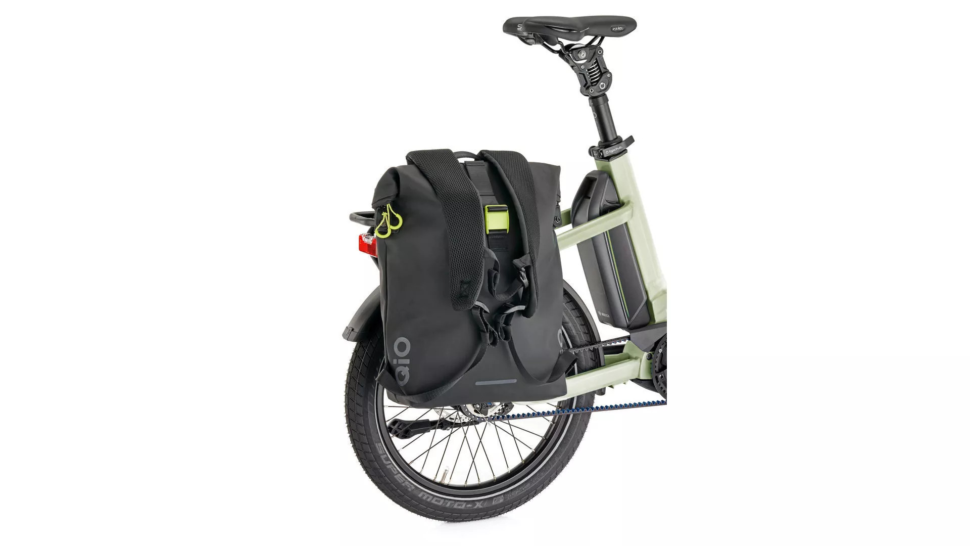 QIO Rucksack "MIKA" mit Hook-On System - Schwarz, Waterproof