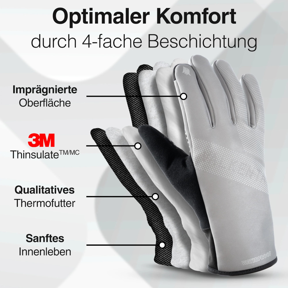 Valkental Handschuhe GloRider V2 Ultra, XL - Wasserdichter Winterhandschuh mit 3M Isolation
