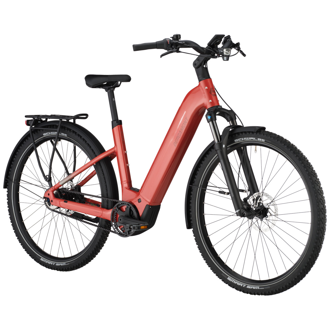 Bergamont E-Horizon SUV 20 Belt, Wave, M - 600WH, Freilauf, metallic red, 28"